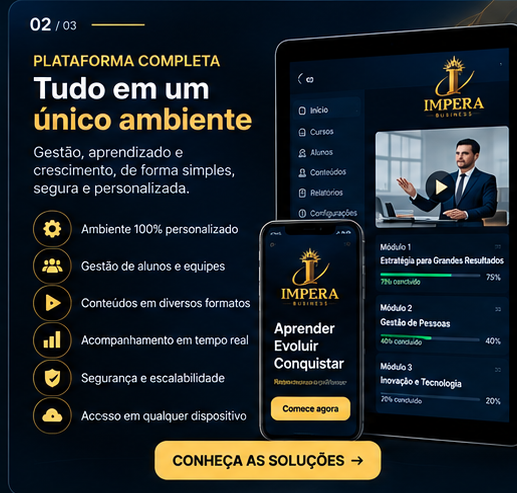 Plataforma completa em um único ambiente